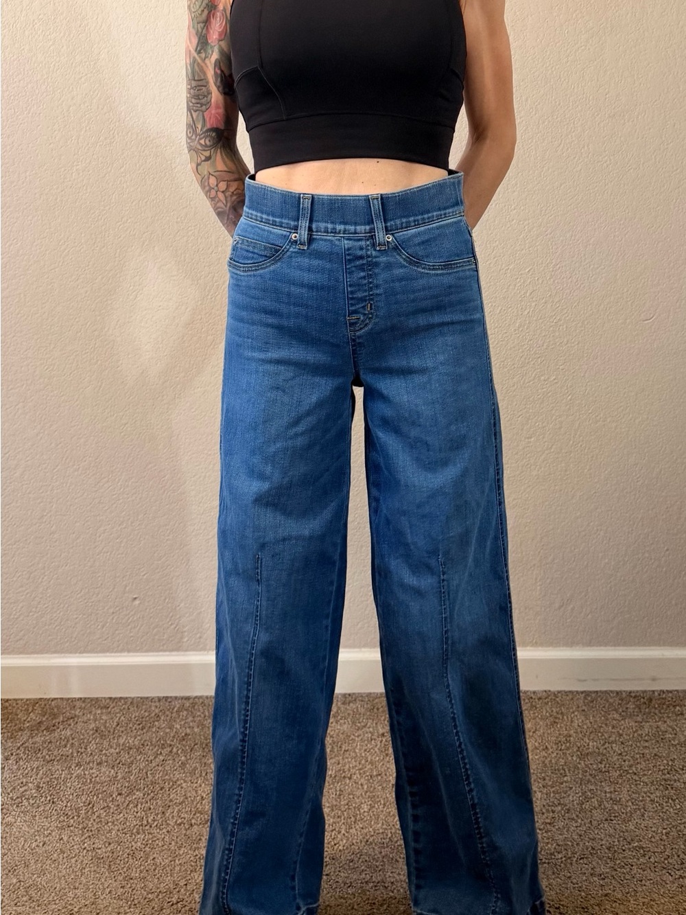Spanx EveryWear / Authentic 360 Pull-On Wide Leg Denim